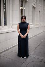 Contour Dress (Cap Sleeve) | Mocktail Collection - Onyx