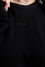 Organic Cotton Oversized Crew : Black Crew