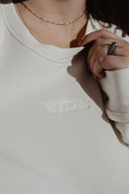 Organic Cotton Oversized Crew : Cream Crew
