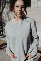 Organic Cotton Oversized Crew : Grey Crew