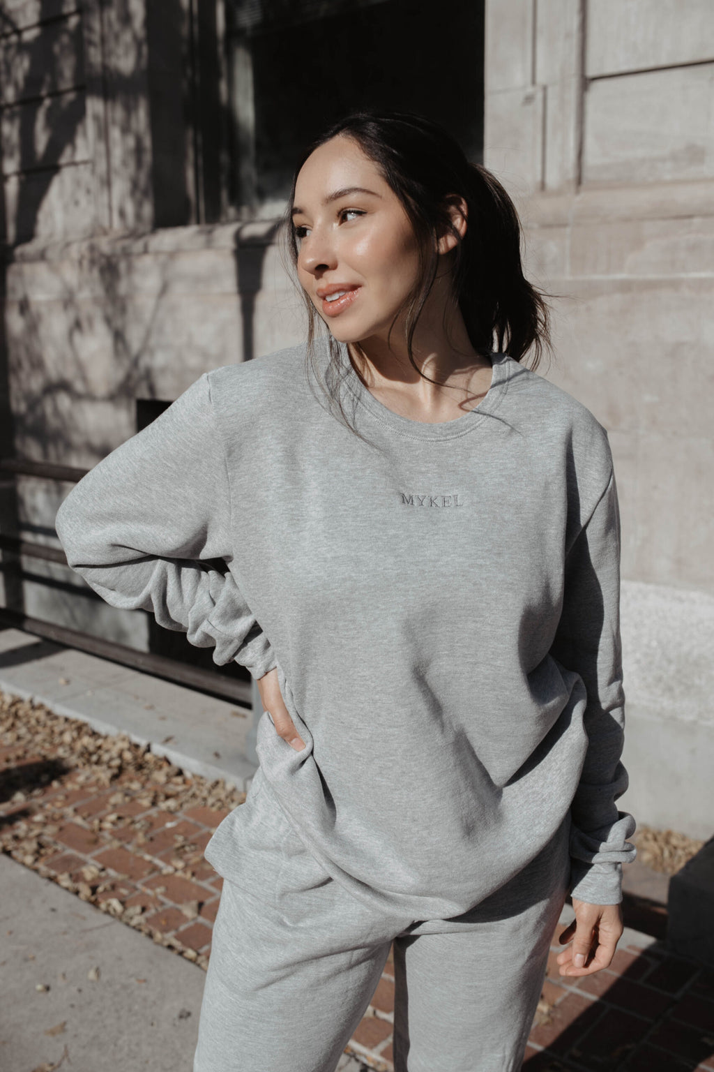 Organic Cotton Oversized Crew : Grey Crew