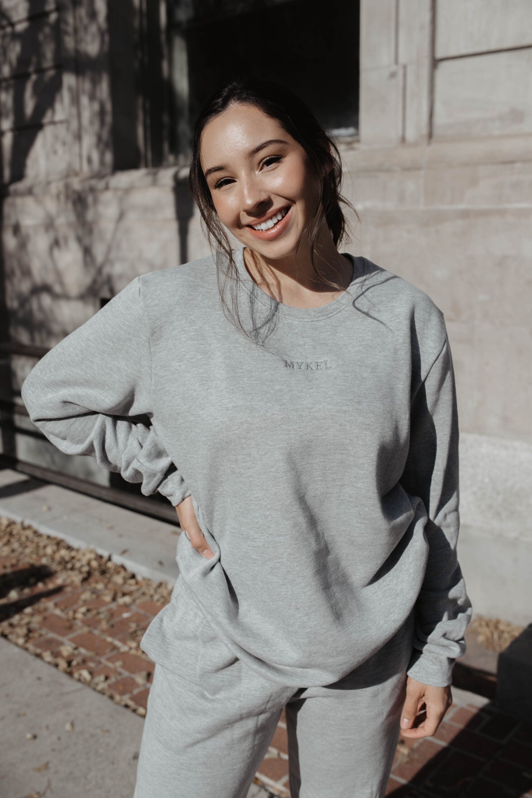 Organic Cotton Oversized Crew : Grey Crew