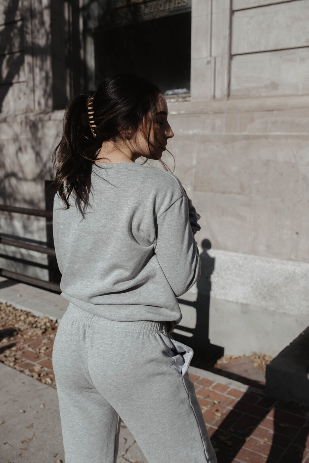 Organic Cotton Oversized Crew : Grey Crew