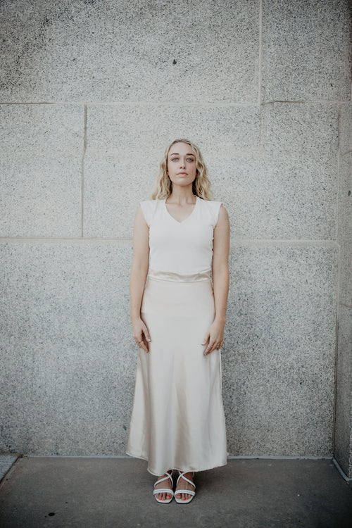 Bias Skirt: Champagne