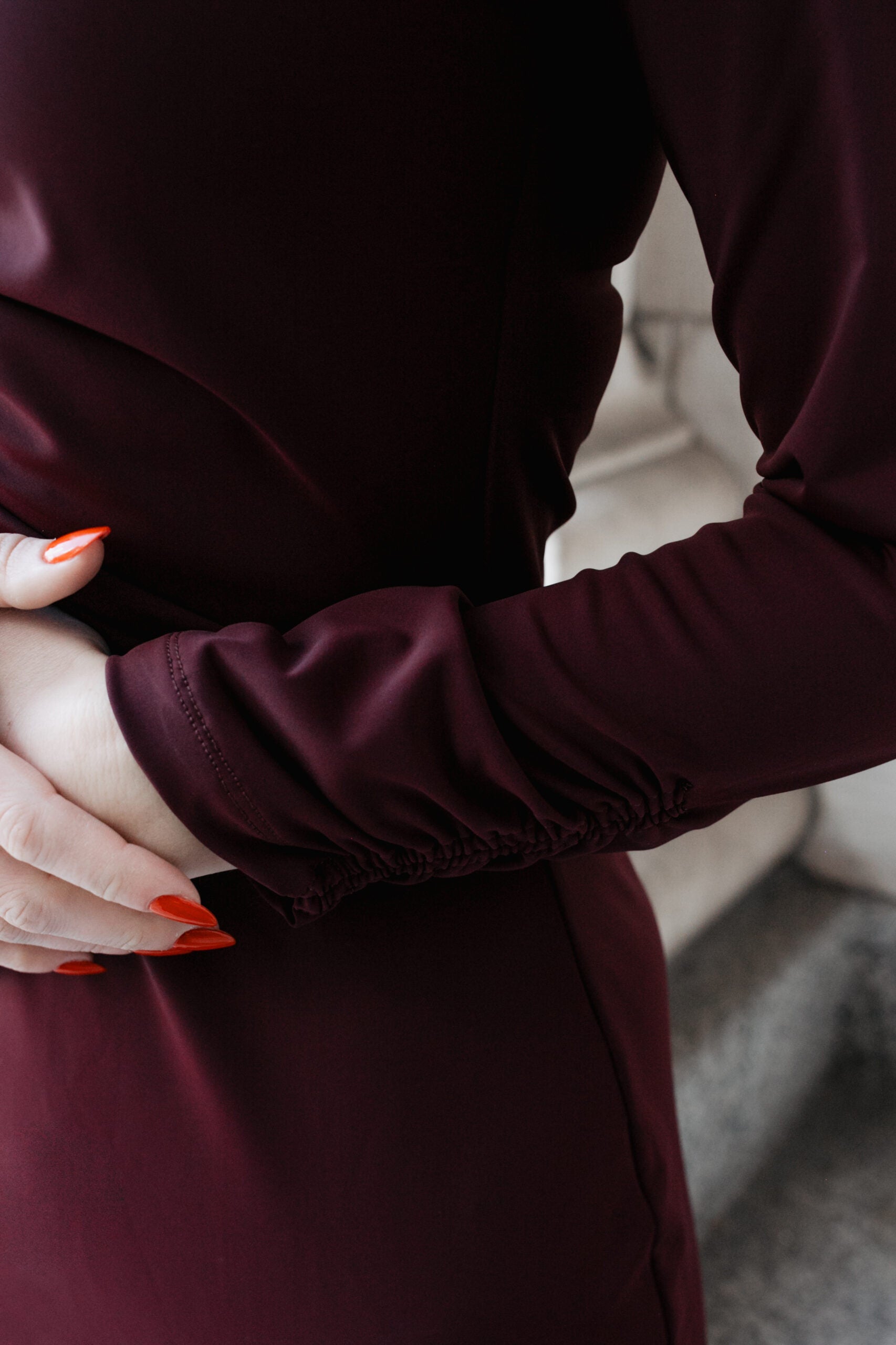 Ruched Dress: Cranberry – Prude