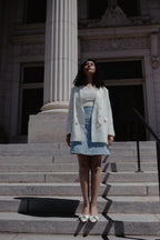 Denim Pearl Skirt