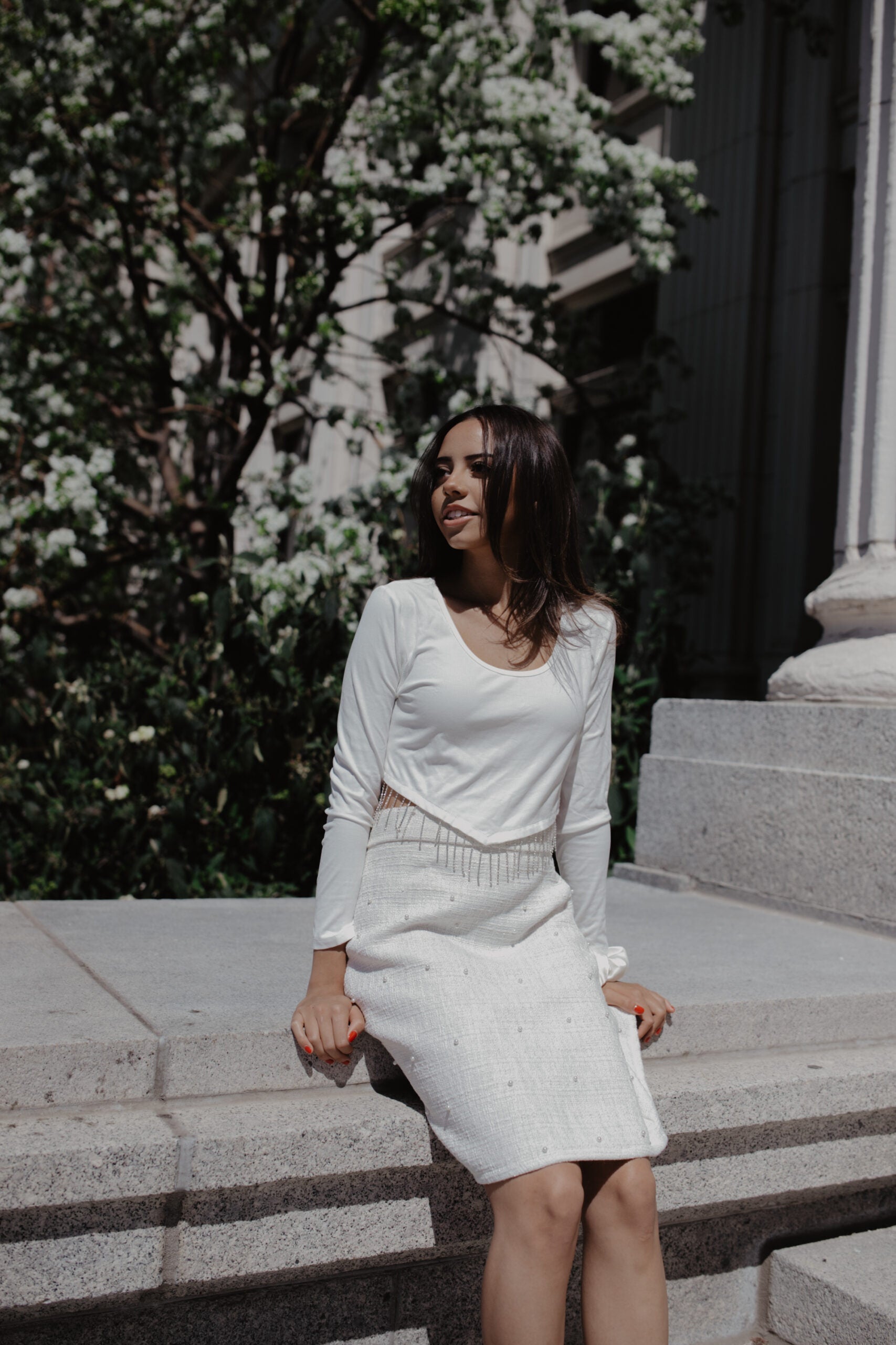 Tweed Pearl Skirt