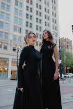 Contour Dress (Cap Sleeve) | Mocktail Collection - Onyx