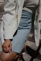 Denim Pearl Skirt