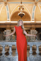 Contour Dress (Cap Sleeve) | Mocktail Collection - Scarlet