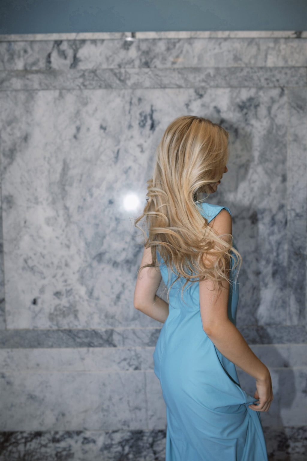 Contour Dress (Cap Sleeve) | Mocktail Collection - Baby Blu