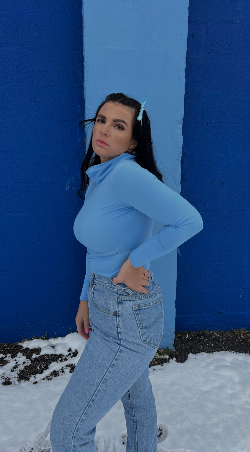 Turtle Neck: Baby Blu