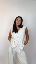 Linen Cream Vest (Pants not included)