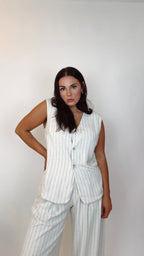 Linen Cream Vest (Pants not included)
