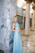 Contour Dress (Cap Sleeve) | Mocktail Collection - Baby Blu