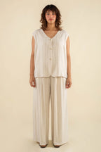 Linen Cream Vest (Pants not included)